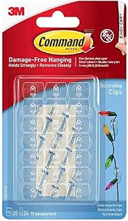 Halloween Decorations Hanging Clips Invisible Clear Hooks Removable No Damage Fairy Light Clips x20 Clips x24 Self Adhesive Strips