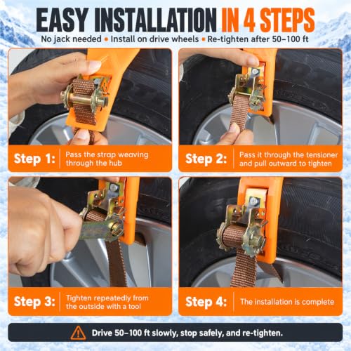 Fohil Universal Snow Chains Pack