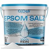 GiDeli Epsom Sel de bain de 20 kg de sulfate de magnésium de qualité pharmaceutique dans un seau   100 % pur sel naturel   Bain de pieds   Bain de pieds   Bain de relaxation (20 000 g)