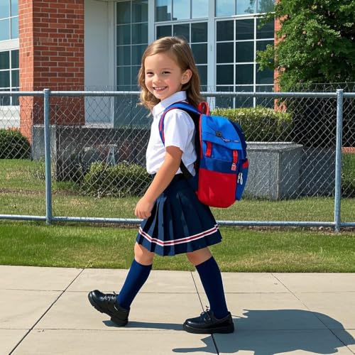 ENBAOHUI 3 Packs Kids Girl Knee High Socks Knit School Uniform Seamless Toe Dress Socks3-11T3