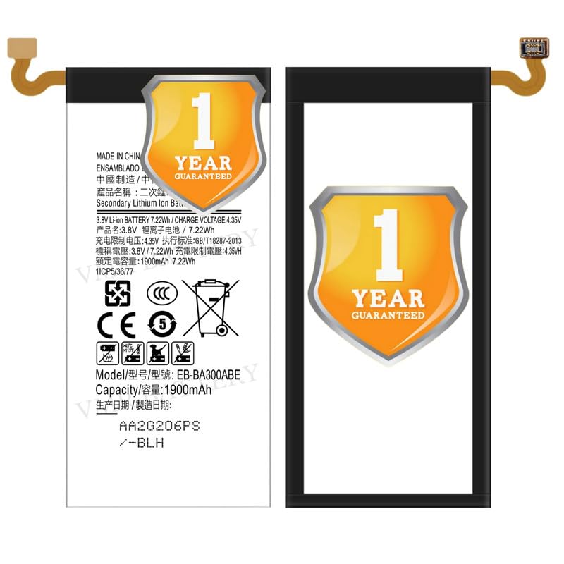 Image of Original EB-BA300ABE Battery Compatible for Samsung Galaxy A3 (SM-A300F) - (1900mAh) - 1 Year Warranty K7