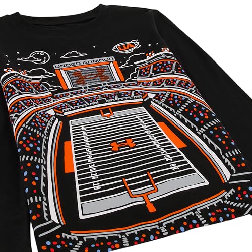 Image of Under Armour Boys' Long Sleeve Logo Graphic T-Shirt, Lightweight & Breathable, Relaxed Fit