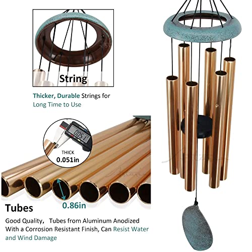 Image of Personalized Mother Day Wind Chimes Outdoor Deep Tone,35'' Customized Wind Chimes Melody Wind Chime Unique as, Home Decor for Garden