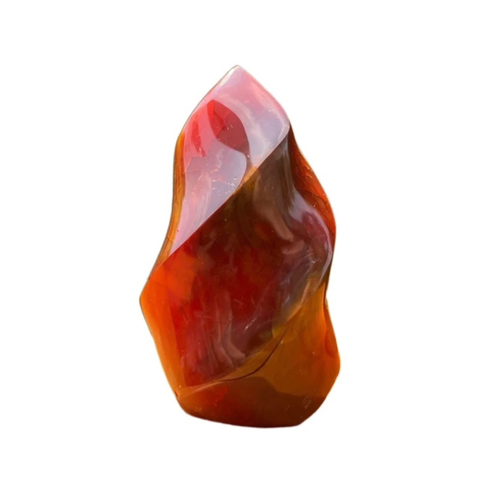 1 STÜCK Karneol Kristall Roter Achat Flammenroter Achat Turm Kristallschnitzerei Kristallsammlung Wohnkultur ERTEYIN (Color : 200-300g 1pc)