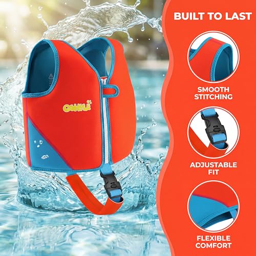 Image of Toddler Swim Vest, Neoprene Trainer with Adjustable Straps and Crotch Strap