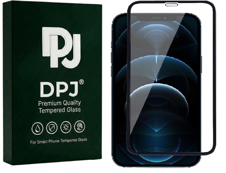 Image of DPJ Tempered Glass for iPhone 12 Pro Max (6.7 Inch) With Installation Kit | Military-Grade Gorilla Screen Protector | Edge to Edge Coverage |9H Hardness |Bubble-Free | Case Friendly | [Pack of 1]