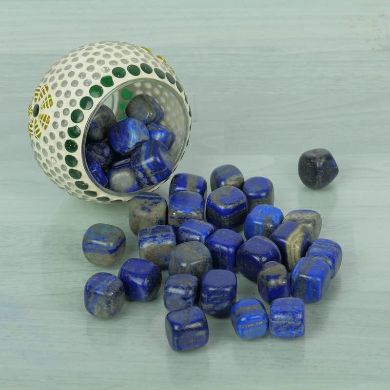 Miniatura 4 de SUBSH Lapislázuli azul - Piedras semipreciosas - Cristales curativos - Piedras para hacer joyas - Piedras curativas de cristal azul - Piedras de