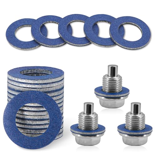 Image of 30pcs 12mm Aluminum Oil Drain Plug Washer Oil Plug Gasket Crush Washer Premium Seal Replaces for OEM 90430-12031 Toyota /Lexus /Scion Oil Drain Plug Gaskets