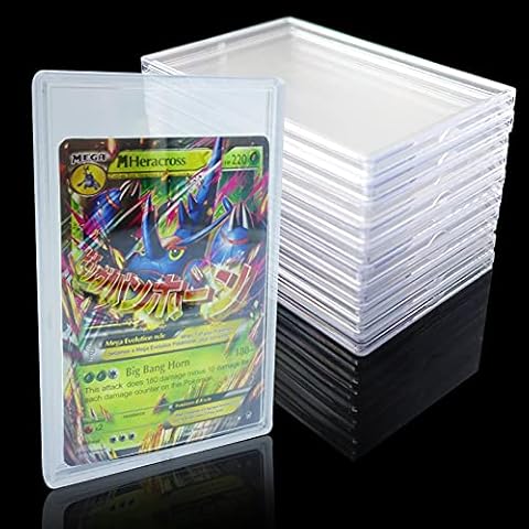 Full Protect Trading Card Holder 10 PACKS Rigid Baseball Card Case for Standard Cards Cover