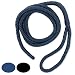 HonuNautic Boot Fenderleine | Festmacherleine | Fenderseil | Festmacher | Tau | Seil 8, 10, 12 mm Durchmesser mit Auge, 2 m oder 3 m Lang, in Dunkelblau oder Schwarz (ø 12 mm, 3 m lang)