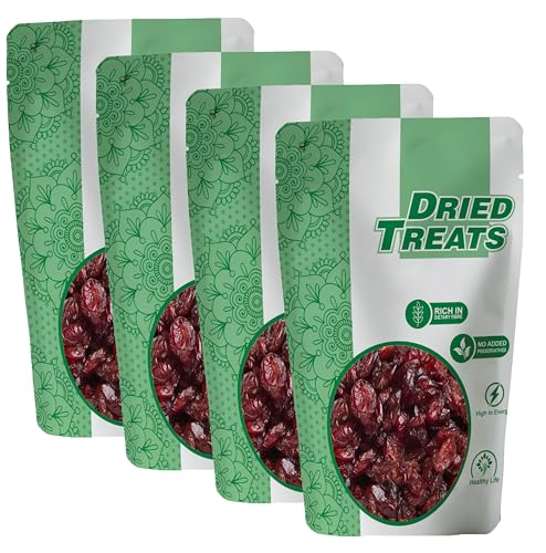 Image of Dried Treats Dried Cranberries Slices 800 Grams (200g X 4) - Craneberries Dry Fruit | Sweet and Juicy Superfruit Packed with Antioxidants & Vitamins | Perfect for Smoothies, Trail Mix, Baking & Kid-Friendly Snacking | Jumbo Craneberry Best for Vegan-Friendly | No Added Sugar Healthy Berries