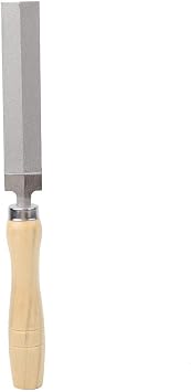 Rhombic Diamond Coated File - Wooden Handle, Metal & Glass Grinding, 5 Inch 125mm Woodworking & Garden Tool