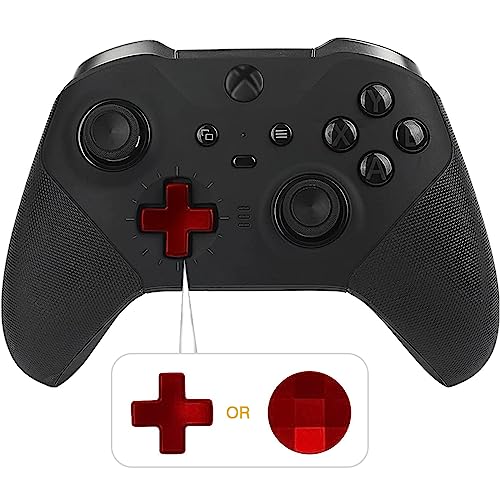 Image of 14 in 1 Metal Thumbsticks for Xbox One Elite Series 2, Elite Series 2 Controller Accessory Parts, Gaming Accessory Replacement, Metal Mod 6 Swap Joystick, 4 Paddles, 2 D-Pads, 1 Tool (Red)