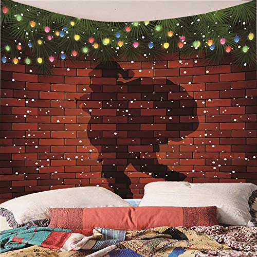 Toile imprimé mode Père Noël rouge en tenture murale - 5