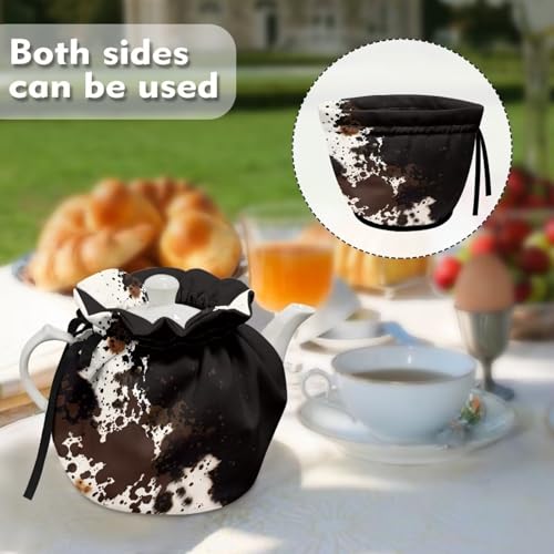 Image of Brown Cow Man Tea Cosy, Stain Resistant Teapot Cozy Breakfast Warmer Insulation and Keep Warm, Tea Kettle Cover for Home Kitchen Thanksgiving Decor