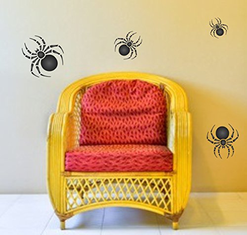 Spider Stencil - 7 x 7.5cm (M) - Reusable Halloween Animal Insect Bug Wall Stencil Template - Image 2