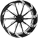Xtreme Machine Fierce Rear Wheel - 18x3.5 - Black Cut Xquisite , Color: Black, Position: Rear, Rim Size: 18 1253-7806R-XFR-BMP
