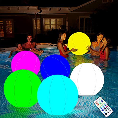 Pool Toys for Kids Adults 16''Inflatable LED Light Up Beach Ball, 13 Colors Glow in The Dark Party Decoration Supplies Beach Yard Indoor Outdoor Games Pool Toys for Kids Adults 16''Inflatable LED Light Up Beach Ball, 13 Colors Glow in The Dark Party Decoration Supplies Beach Yard Indoor Outdoor Games