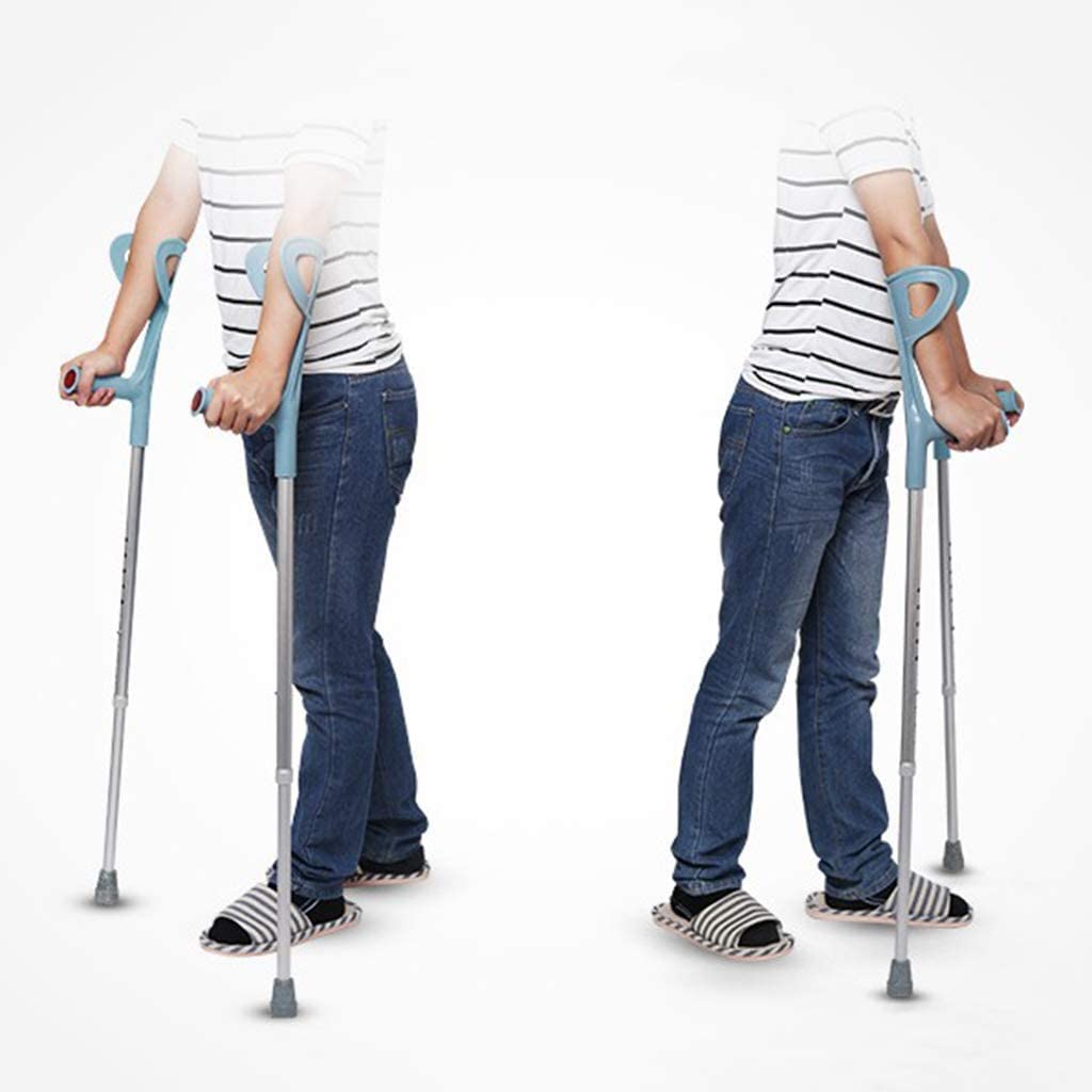 Muletas de antebrazo CANES ajustables Muletas de antebrazo livianas con puño abierto, mango de muñeca ajustable y cómodo, resistente para adultos estándar y altos, muleta de brazo liviana de aluminio