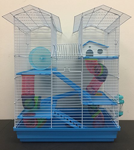 Large 5 Floor Twin Tower Habitat Syrian Hamster Rodent Gerbils Mouse Mice Rat