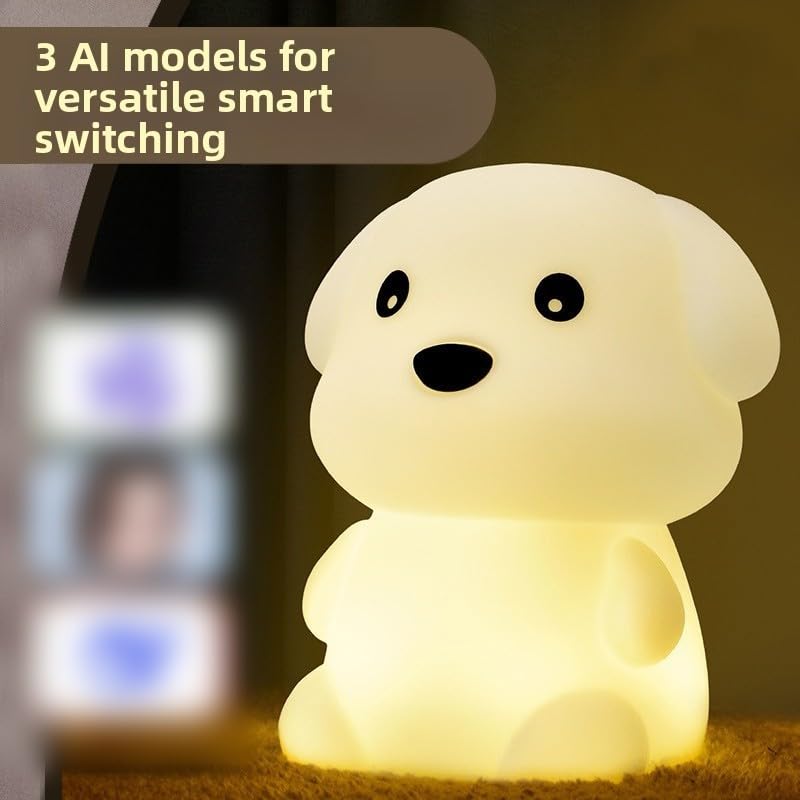 para luz nocturna LED inteligente con reconocimiento de voz AI Assistant Características inteligente Conversación de voz Robot Chat Light (Bear)