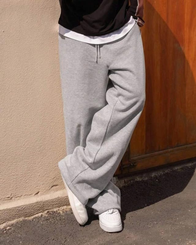 Image of Imsa Moda Men's Polycotton Loose Fit Track Pants | Comfortable Joggers with Elastic Waistband & Side Pockets | Casual & Gym Wear Lower for Men