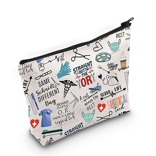 WCGXKO Surgical Tech Merch National Surgical Technologists Week Surgical Canvas Makeup Bag