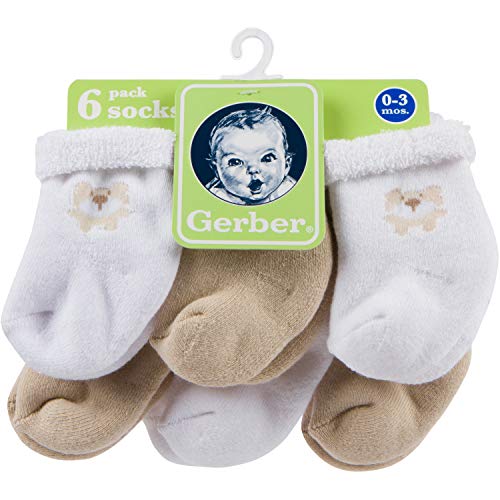 Image of Gerber Unisex-Baby Newborn 6 Pack Cozy Designer Socks