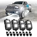 OPT7 Photon Pure White LED Magnetic Rock Lights - 8 Pods w/Magnet Mounts - Wide Angle Underglow Lighting Kit, IP68 Waterproof for Offroad Jeep RZR ATV UTV SUV - Truck Decorations, Easter Gifts