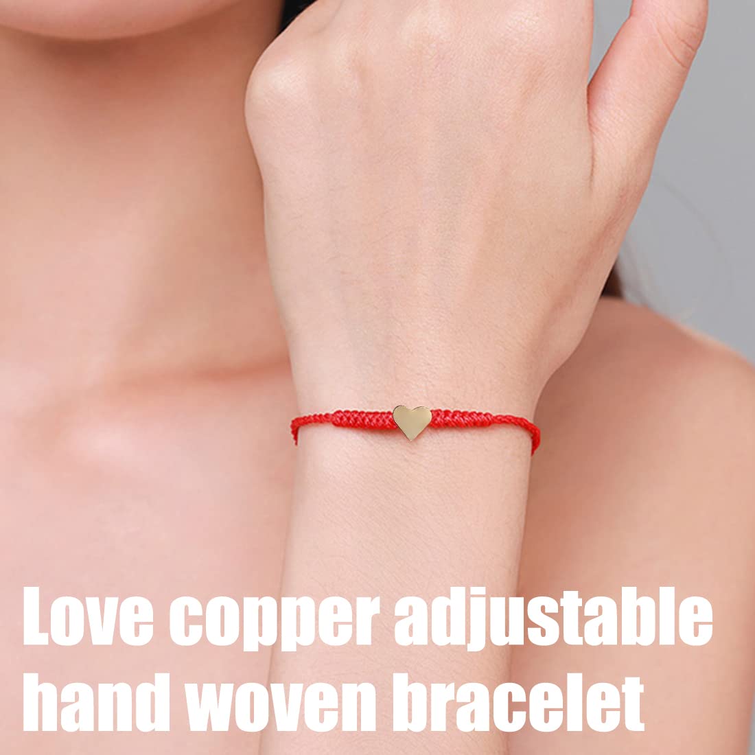 Set 7 Bracciali Elasticizzati San Valentino FAERLIIRY Con Ciondoli Cuore – Heishi Perline LOVE KISS XOXO Per Donne - 2