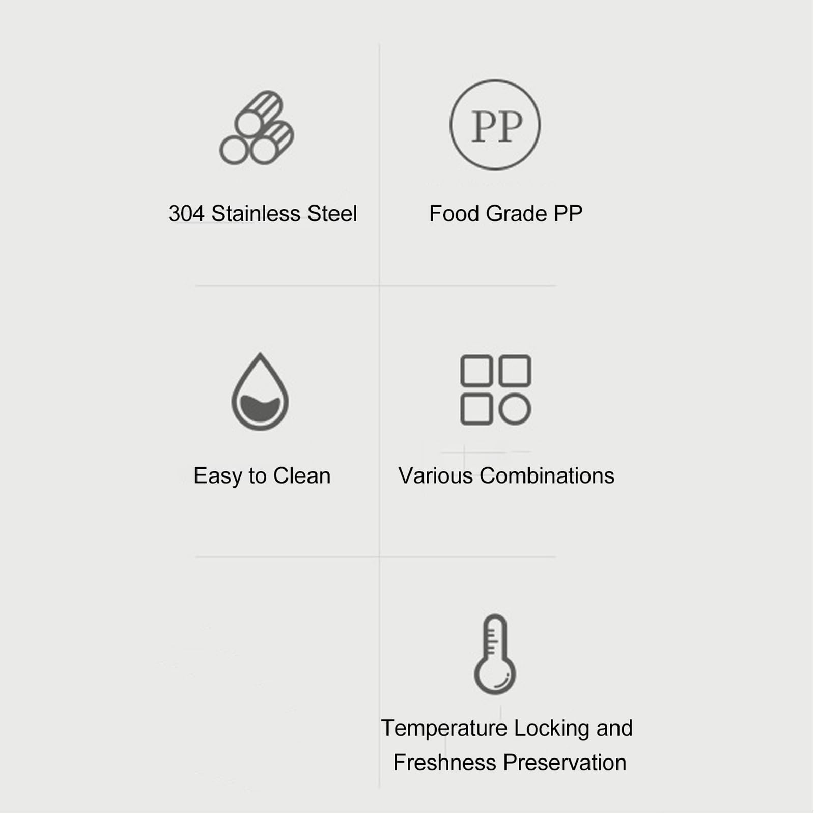 Thermal Cooking Pot, 440ml Portable Double Layer Thermal Cooker Good Sealing 304 Stainless Steel for Picnic (Insulated Style - Image 3
