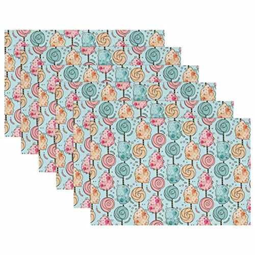 Sets de table thermorésistants Sweet Pattern pour vos repas conviviaux - 6