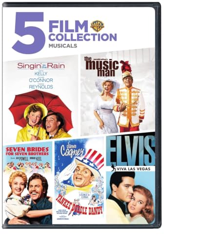 5 Film Collection: Musicals (Singin' in the Rain / The Music Man / Seven Brides For Seven Brothers / Yankee Doodle Dandy / Elvis-Viva Las Vegas) [DVD] image 2