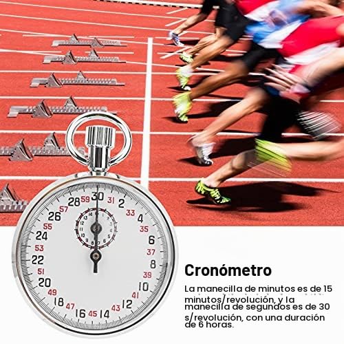 Cronómetro Mecánico Cronómetro De Metal Temporizador De Funcionamiento De Mano Pantalla De Dial Grande Equipo De Enseñanza De Física