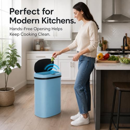 Caneca de basura de cocina automática sin contacto 13 gal miniatura 4