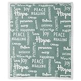 LONG CREATE Get Well Throw Blanket 50'X 60', Ultra Soft Comfort Throws with Inspirational Words, Healing Blankets for Men Warm Hugs, After Surgery Recovery Compassion Sympathy Gift, Sage Green