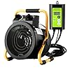 LHUKSGF Greenhouse Heater with Digital Thermostat, Grow Tent Heaters, Overheat Protection, Fast Heating for Green House, Flower Room, Yellow-Black