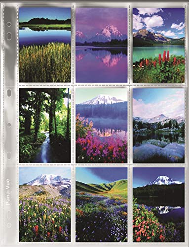 Pana-Vue Archival 120 Negative Preservers 100 Pack. Holds 9 Individual 6x7cm Sleeved Negatives/Transparencies or 18 Collectible Cards or 2 1/2 x 3 1/2