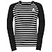 Odlo Kinder Active Warm Eco Sweatshirt, Black-Grey Melange-Stripes, 152