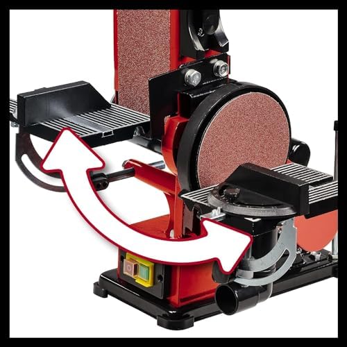 Bild 6 - Einhell Stand-Band-Tellerschleifer TC-US 380 (380 W, Schleifbandgeschw. 292 m/min, Schleifteller Drehzahl 1.450 min-1, inkl. 1x Schleifband K80 und 1x Tellerschleifpapier K80)