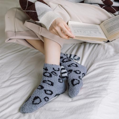 Image of Benefeet Sox Women Fuzzy Socks Funny Cat Gifts Cozy Soft Fluffy Winter Warm Sleeping Cute Animal Slipper Socks for Cat Lover