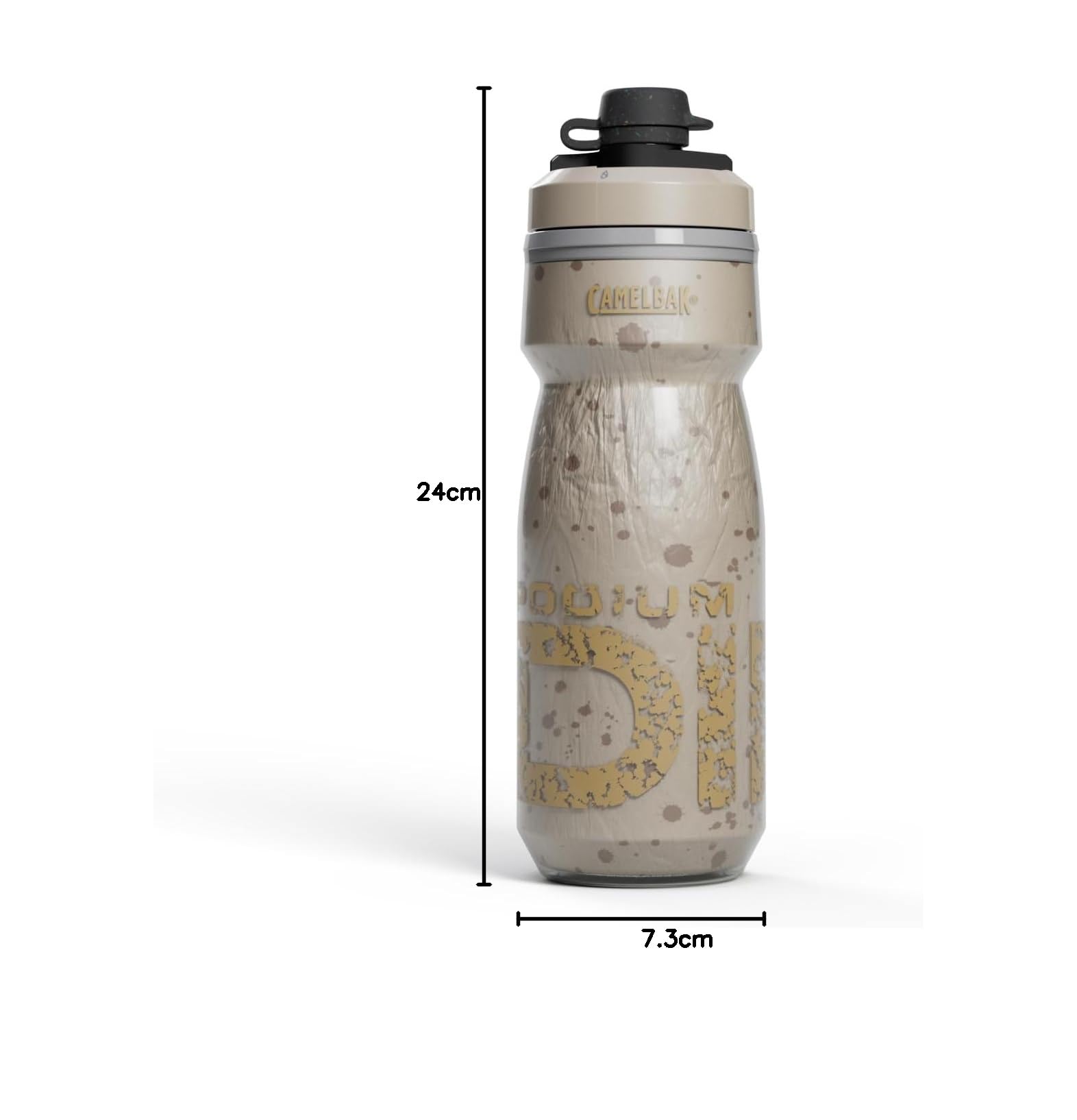 Camelbak Podium Dirt Series Chill 620 ml – butelka rowerowa – izolowana podwójna ścianka – samouszczelniająca się nasadka – szczelna – nie zawiera BPA – ergonomiczna – asfalt, rozmiar: OS