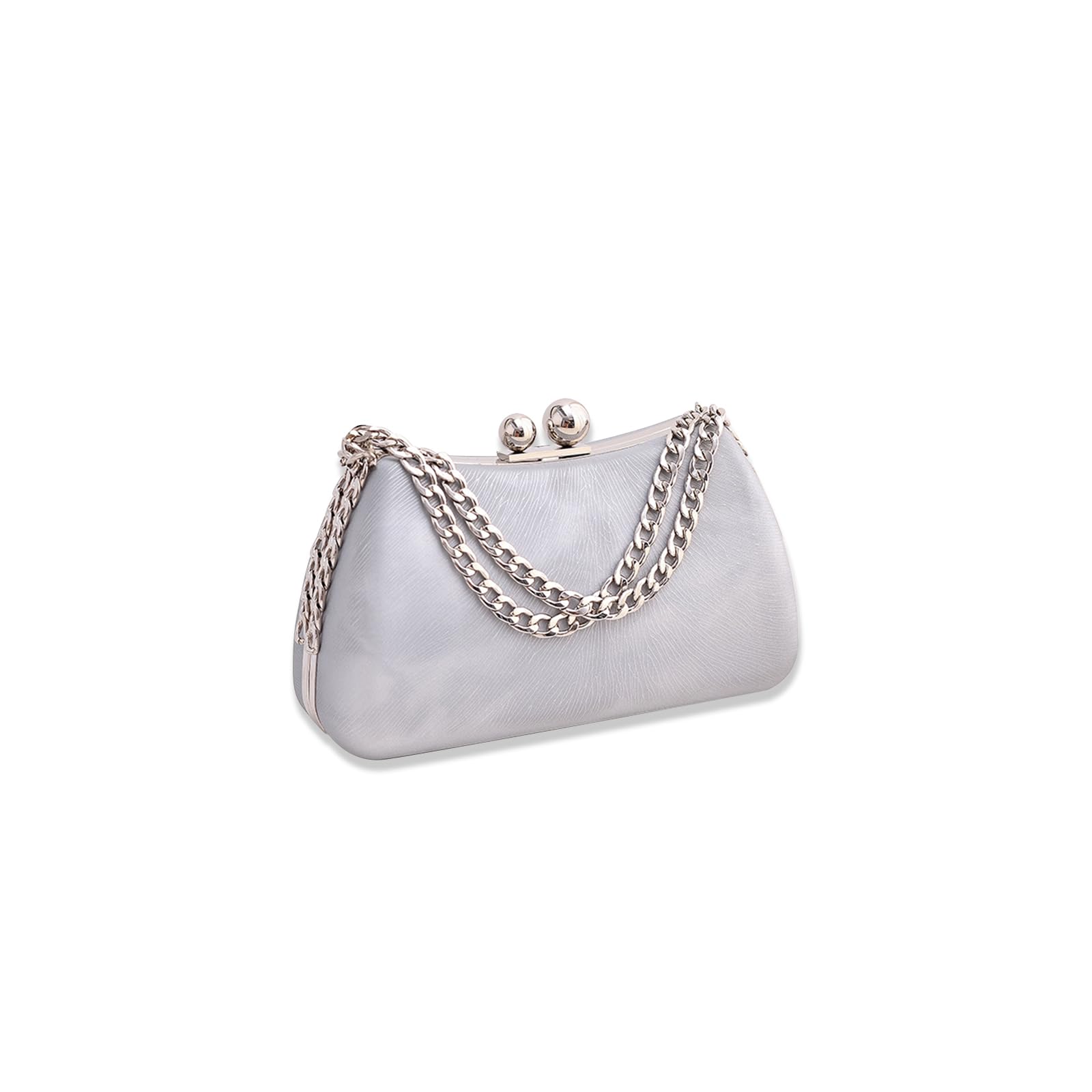 Bolso de Noche para Mujer Clutch de Mármol Bolso de Boda Bolsa de Noche Moda Cartera de Mano Elegante Bolso de Hombro Bolsos Bandolera para Fiesta de Graduación Banquete Boda Plata