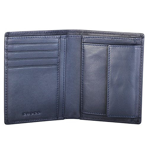 Cross Men's Genuine Leather North Bi-fold Coin Wallet with Credit Card and Currency Compartment (Classic Men_Navy Blue)2