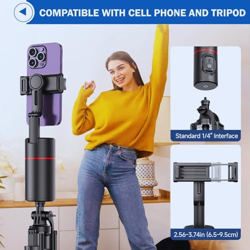 Image of EDNITA E13 Selfie Stick Tripod Ai Powered Auto Face Tracking,360 Rotation Mobile Holder for Smart Video Shoot with Remote,No App Needed,Gimbal Stabilizer with Gesture Control for Video Recording