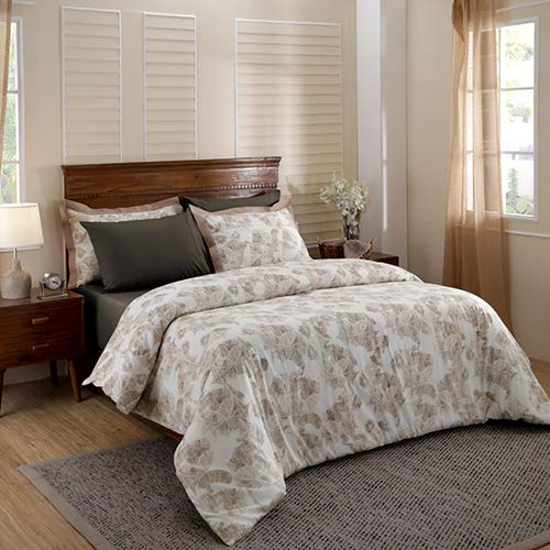 Maspar Nomadic Greys Abstract Cotton Duvet Cover with 2 Pillow Covers