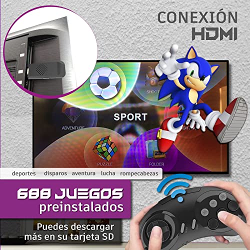 Consola-Retro-SG800-Megadrive-inalambrica-Incluye-conexion-HDMI-688-Juegos-preinstalados-Posibilidad-de-anadir-mas-Juegos-Formato-43-169-preseleccionable-Funcion-guardado-de-Partida Consola-Retro-SG800-Megadrive-inalambrica-Incluye-conexion-HDMI-688-Juegos-preinstalados-Posibilidad-de-anadir-mas-Juegos-Formato-43-169-preseleccionable-Funcion-guardado-de-Partida