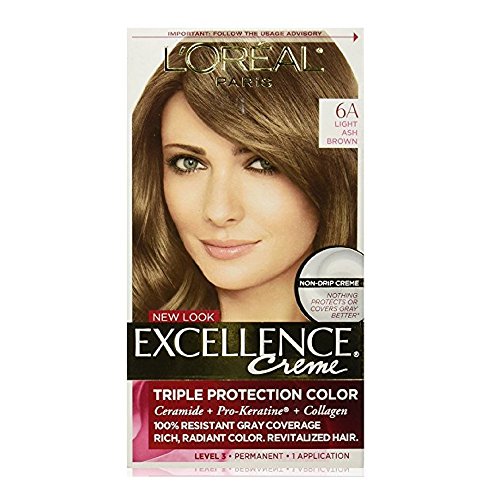 L'Oreal Paris Excellence Creme Haircolor, Light Ash Brown [6A] 1ea