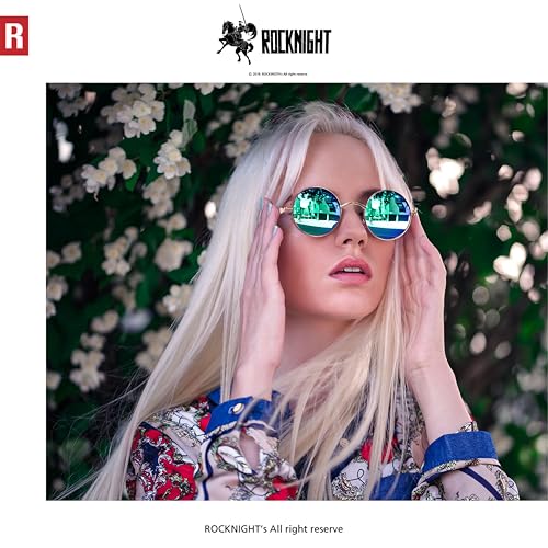 ROCKNIGHT Gothic Steampunk Round Polarized UV400 Protection Sunglasses Unisex Street Outdoor 48mm3