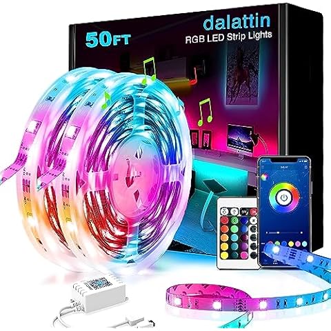 dalattin 50ft RGB LED Strip Lights Cover
